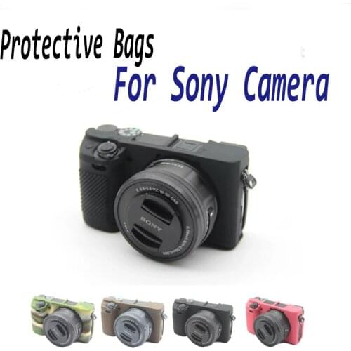 Camera Bags For Sony A6100 A6300 Protection Body Colour Rubber Cover For Sony A6400 Camera Accessories Soft Silicone Cases a6100