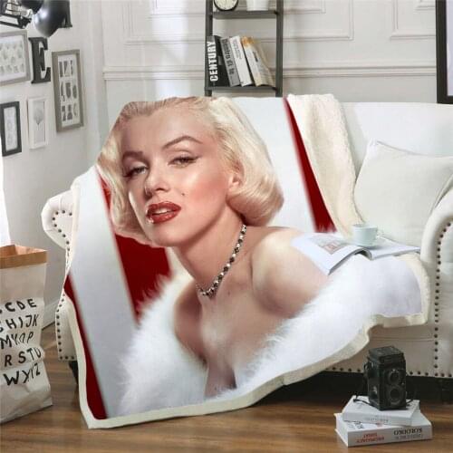Marilyn Monroe 3d printed fleece blanket for Beds Hiking Picnic Thick Quilt Fashionable Bedspread Sherpa Throw Blanket style-9