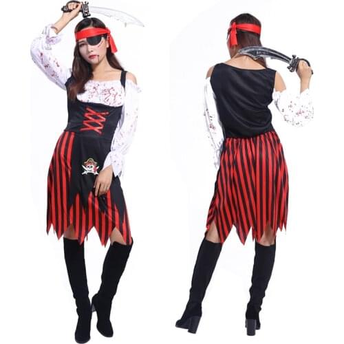 Halloween costume masquerade cos Caribbean Pirates of the Caribbean female pirate bloody female adult stage costumes