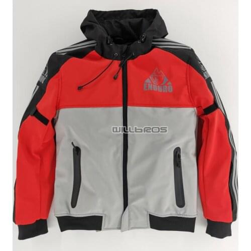 MX Dirt Bike Offroad Casual Cycling Jackets Motocross Motorbike Riding Red Grey Black Jacket With Protector