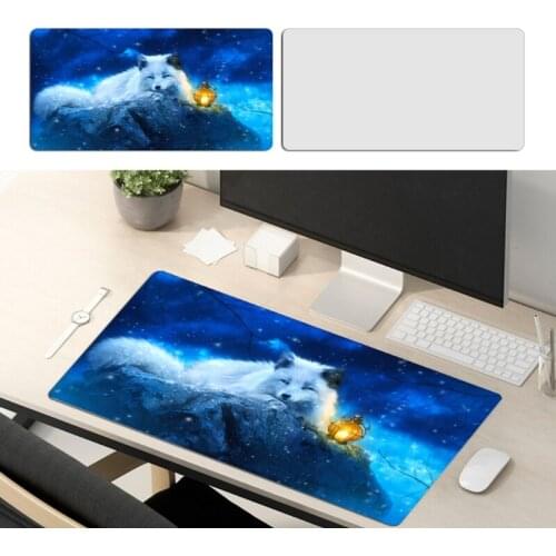Multifunctional Office Desk Pad Cartoon Gaming Mouse Mat Waterproof PU Leather Computer Mousepad Keyboard Table Cover