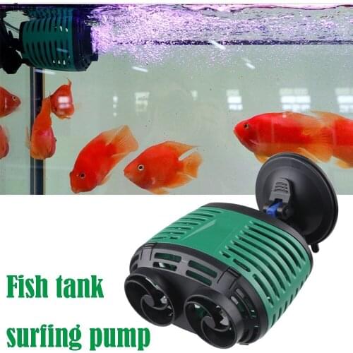 Single / Double-head Aquarium Wave Maker Water Circulation Pump Fish Tank Flow Wavemaker Powerhead w/ Sucker