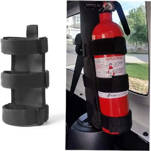 Oxford Car Roll Bar Fire Extinguisher Holder Large & Small Size Oxford Cloth for 1997-2018 SUV Car Accessories