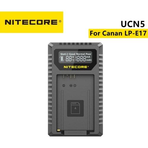 Original Nitecore UCN5 Camera Charger intelligent dual-slot usb fast charging LP-E17 outdoor portable mobile charger
