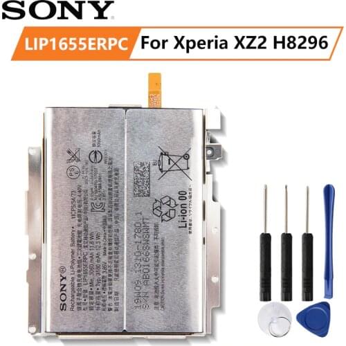 Original SONY Battery LIP1655ERPC For SONY Xperia XZ2 H8296 3180mAh Authentic Tablet Replacement Battery