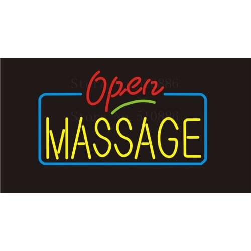 Custom NEON Sign Board Massage Salon Party Glass Tube Bar Club Pub Display Store Shop Light Signboard Signage Signs 17*14"