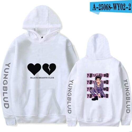 Popular Yungblud fashion Hoodies Black Hearts Club Men/womens Hoodie Sweatshirt Fashion Street YUNGBLUD Couple Winter Hoodie