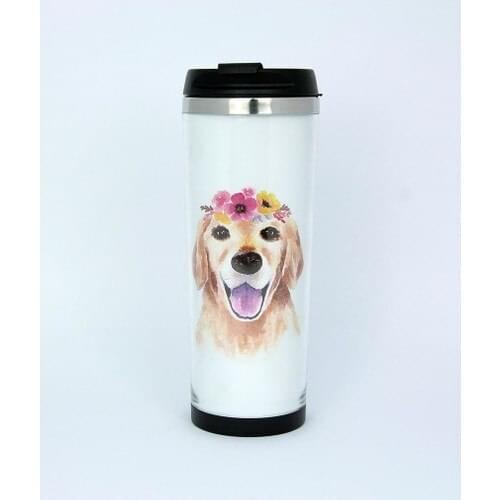 Catharsis Golden Printed Thermos Cup