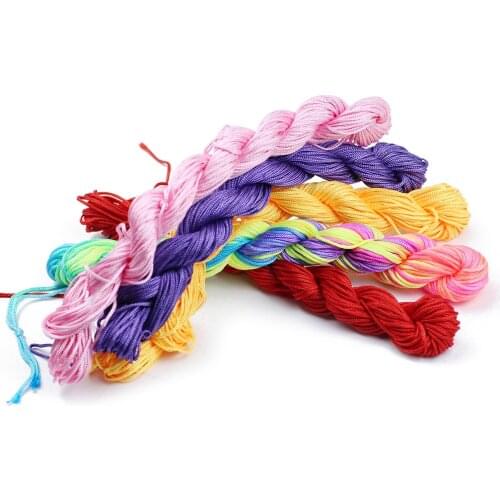 WLYeeS 25m 1Pcs Colorful Nylon Cord Thread Chinese Knot Macrame Rope Cords DIY Jewelry Bracelet Necklace Making Accessories