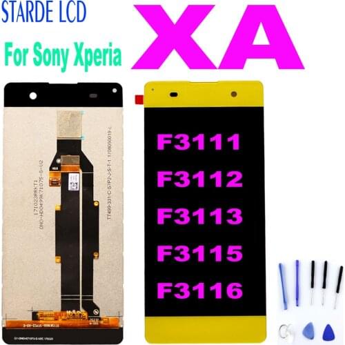 Original For Sony Xperia XA F3111 F3112 F3113 F3115 F3116 LCD Display Touch Screen Display Digitizer Assembly with frame