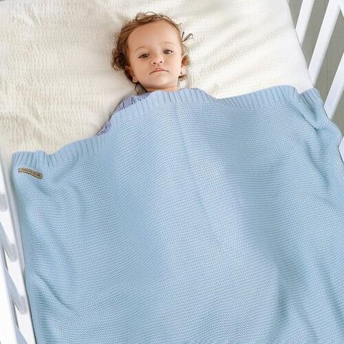 2021 Fashion Solid Color Newborn Baby Boy Girl Quilt Infant Hug Blanket Children Quilt For Baby Carriage Cover Blanket 100*80 cm