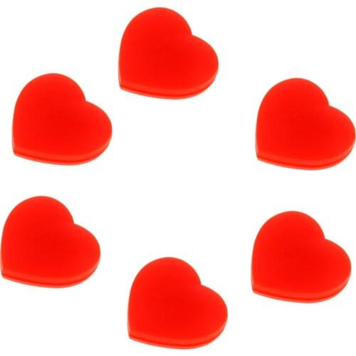 6pcs Heart Shape Vibration Dampener Tennis Racket Shock Absorber