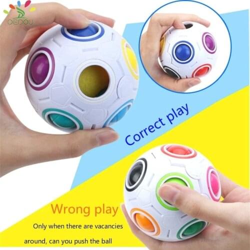 Antistress Stress Relief Cube Rainbow Ball Puzzles Football Magic Cube Funny Hand Game Brain Teaser Educational Fidget Toys
