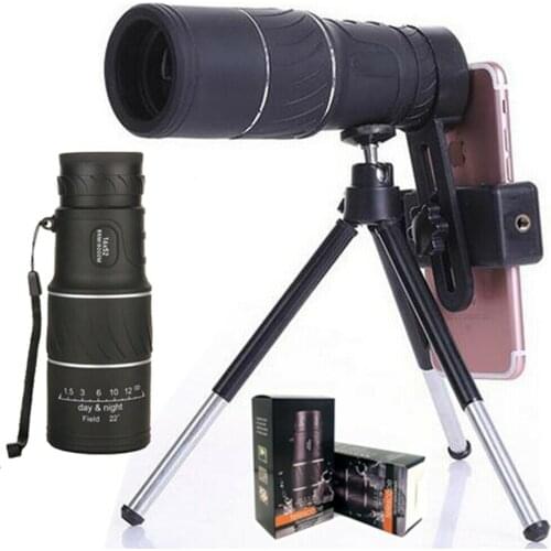 Hot 66M/8000M HD Scope Astronomical Telescope 16X52 Dual Focus Monocular Telescope Zoom Binocular Outdoor Camping Hiking Hunting
