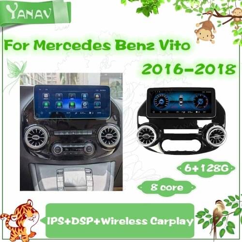 12.3 Inch Car Radio Customized Dash For Mercedes Benz V Class Vito Viano Valente Metris W447 Android GPS Auto Stereo Head Unit