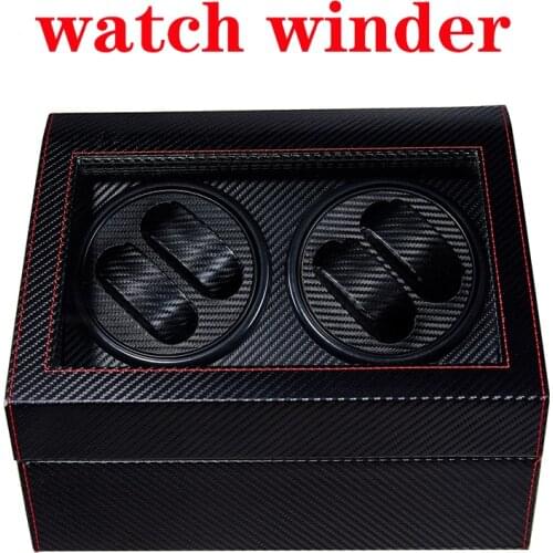 Luxury Fashion High Quality Watch Winder Mover Open Motor Stop Automatic Watch Rotator Display Box Winder Remontoir Wood Leather