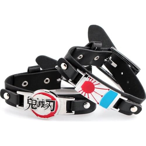 Anime Demon Slayer Kimetsu no Yaiba Bracelet Weave Bangles Demon Blade For Men Women Jewelry Car Bag Fashion Accessories Gifts