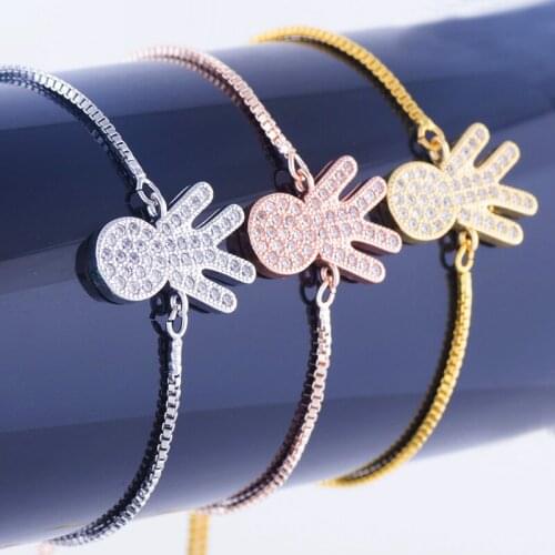 Supplies For Jewelry Cute Zircon Boy Charms Bracelet For Women Men Handmade Copper Square Chain Friendship Bracelet Diy Pulseras