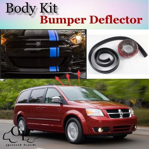 Bumper Lip Deflector Lips For Dodge Caravan Ram C/V Tradesman Front Spoiler Skirt For Top Gear Fans to Tuning / Body Kit / Strip