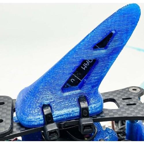 FPV shark fin 3D printed parts through machine frame parts anti-collision, anti-drop and anti-explosion protection UAV system