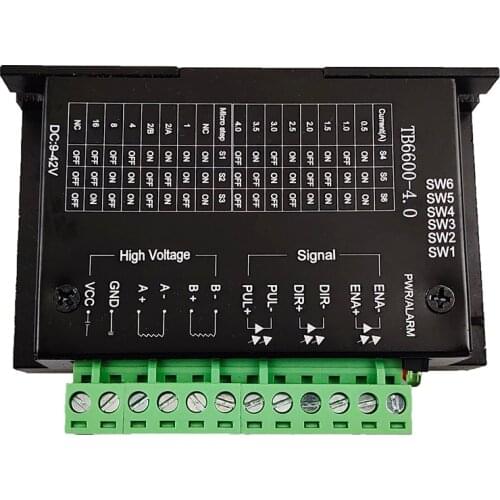 Stepper Motor Driver TB6600 upgrade Nema 23 Nema17 4A DC9-42V for NEMA23 motor CNC router controller for 3D printer