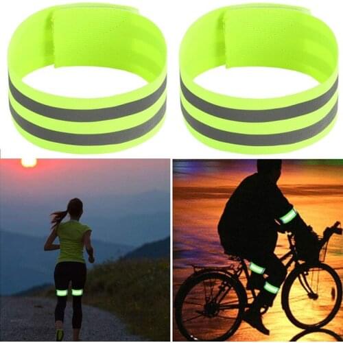35CM Reflective Bands Elastic Running Belt Armband Wristband Ankle Leg Reflective Running Gear for Outdoor Night Sports Safety