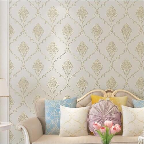 Beibehang European Wallpaper 3D Stereo Relief Luxury Bedroom Living Room TV Background Wallpaper Nonwovens Fine Wallpaper tapety