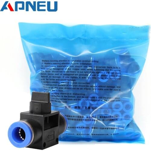 50pcs Pneumatic Fittings Hands Valves Fitting Speeds Switch Controller Air Water Tube Connector 4mm 6mm 8mm 10mm 12mm