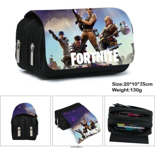 Fortnite action figure model toy Fortnite pencil box boy girl printing stationery box child school gift fashion school bag