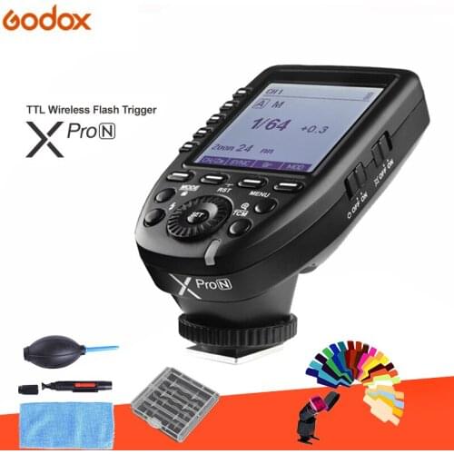 Godox Xpro-N i-TTL II 2.4G Wireless Trigger High Speed Sync 1/8000s X system with LCD Screen Transmitter For Nikon DSLR