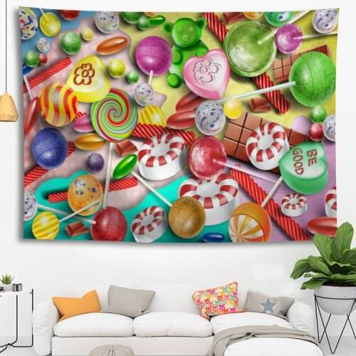 Hot Sale Custom Candy Large Wall Tapestry Wall Hanging Bohemian Wall Tapestries Mandala Wall Art Decor