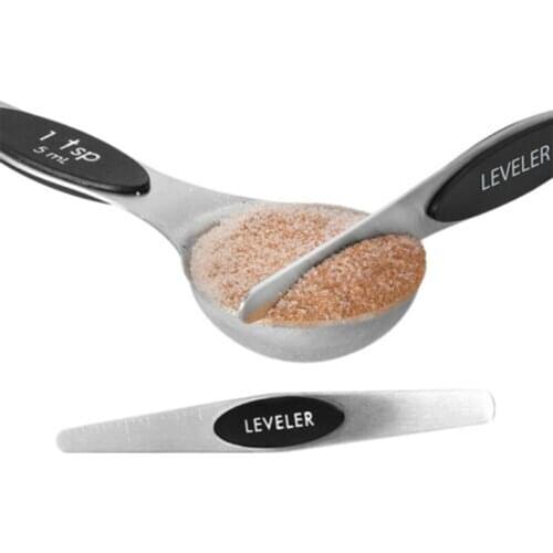 Use Measuring Spoon Cooking Restaurant Utensil Magnetic 8 Piece With Leveler