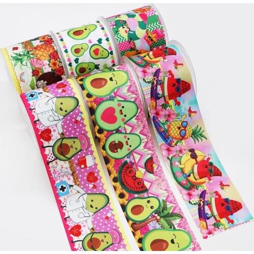 Unicorn Cartoon Printed Grosgrain Ribbon 47740