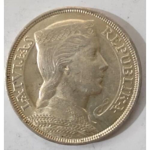 Latvian Silver Coin 1931 5 Lat 37mm Old 100% Real Silver Original Coins Collectible Coin Europe