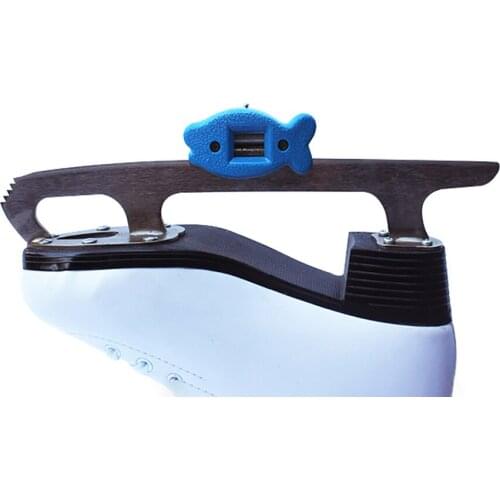 Double Side Ice Skate Sharpener Adjustable Daily Use With Chains Hanging Skidproof Blades Grindstone White Sandstone Portable