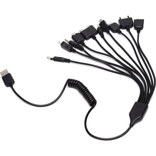 Multi Pin Cable Charger USB Adapter Cable Data Wire Cord 10 in 1 Multifunction USB Data Transfer Cable Universal