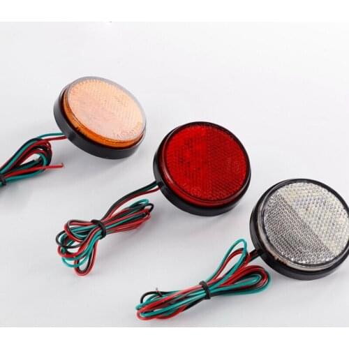 Motorcycle Turn Signal Lamp Motorbike Round Tail Lights Warning Side Light 24 LED Snow Beach Car Light Reflector
