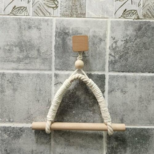 Nordic Wall-mounted Wooden Tissue Holder Bedroom Living Room Toilet Tissue Holder Decoration Bathroom Accessories