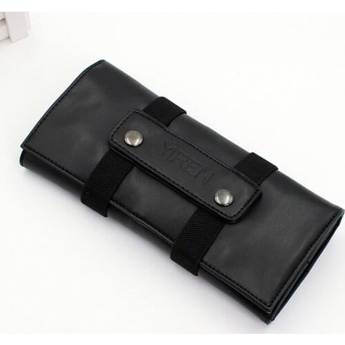 Genuine Leather Scissor Bag Comb Case Waist Pack Holder Hair Styling Barber Salon Cowhide Folding Hair Cutting Scissor Cases