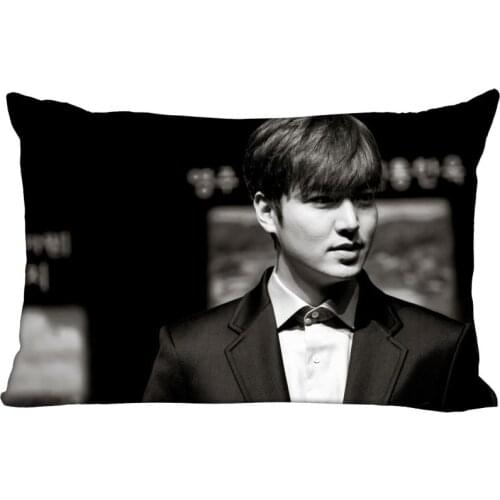 New Arrival Custom Lee Min Ho Satin Pillowcase 35x45cm (one side) Printed Zipper Pillow Cover Custom your image gift