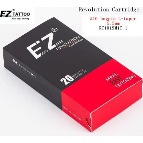RC1019M1C-1EZ Revolution Tattoo Needle Cartridge Curved /Round Magnum(CM/RM) #10 0.30mm 20 pcs /box fro System Machine and Grip