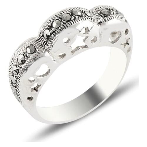 Silver 925 Sterling Marcasite Ring