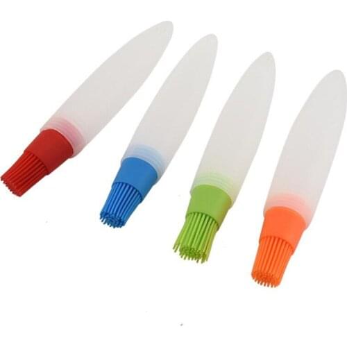 BBQ Basting Brushes Oil Bottle Brush Barbecue Tools Silicone Kitchen Gadgets Portable Temperature Resistant Baking Accessories