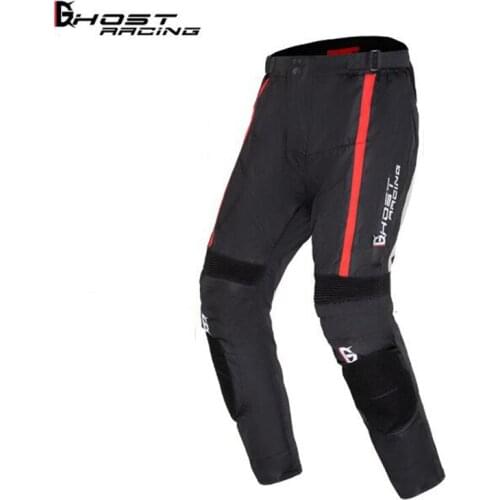 GHOST RACING Motorcycle Pants Men Winter Moto Pants Protective Gear Motorbike Protective Trousers Have Cotton Lining