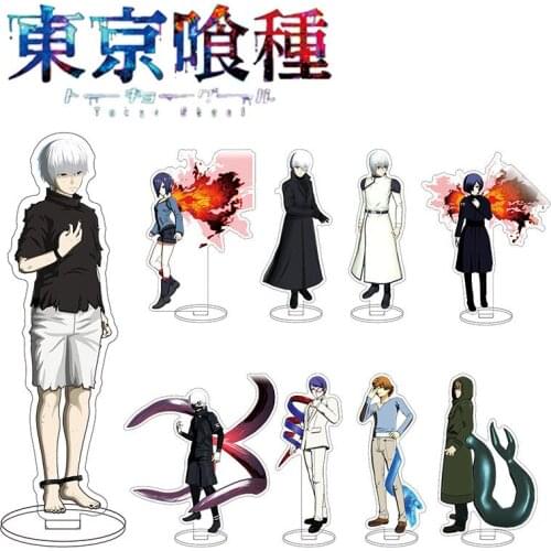 Tokyo Ghoul Figure Ken Kaneki Touka Kirishima Shuu Tsukiyama Acrylic Stand Figure Desk Decor Collection Model Toy Cosplay Doll