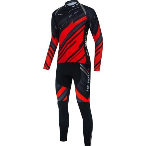 POSGA Cycling Jersey Set 2021 Autumn Pro Bicycle Team Long Sleeve Bicycle Clothes Premium MTB Mountain Bike Bib Sportswear Suit