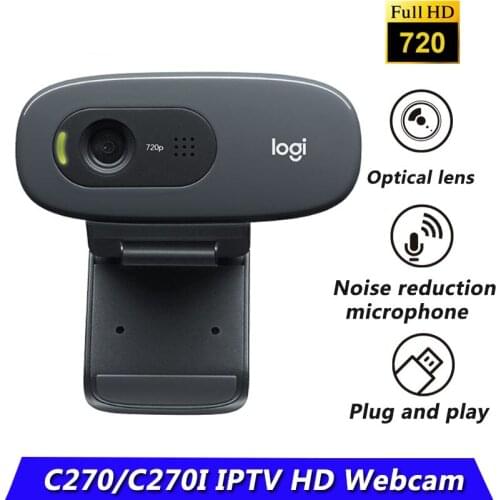 Logitech C270/C270i high definition USB webcam network course distance education microphone desktop computer camera c270i