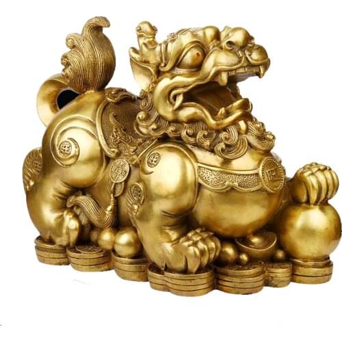 All Copper Brave Troops Ornaments Large Brave Home Crafts Shop Gifts Pixiu Figurines Miniatures Decoration Wholesale