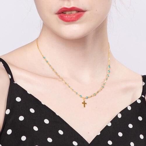 925 Sterling Silver Jewel Luxury Gold Cross Pendent Necklaces for Women Wedding Party Birthday Christmas Valentines Gifts