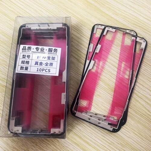 10Pcs Top Quality ORI Front Bezel Frame With Adhesive Tape For iPhone 12 11 Pro X Xs Max LCD Middle Frame For iPhone 11 XR